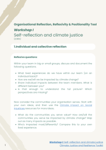 Workshop I - Self-reflection and climate justice